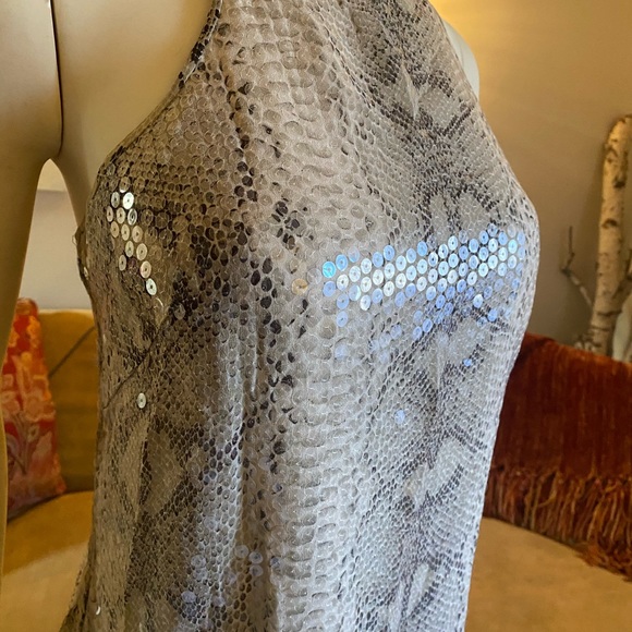 Stunning 2 piece silk snake sequin ...everything ! - Picture 6 of 11